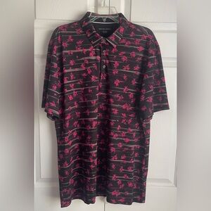 Galvin Green Malik Ventil8-Plus Black Pink Performance Polo Shirt Size 2XL